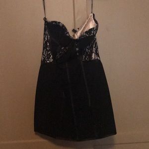 Strapless mini Bebe dress